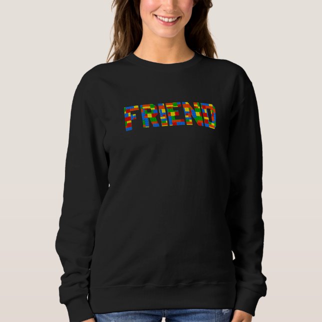Sweatshirt Constructeur de briques ami Blocs Générateur maîtr (Devant)