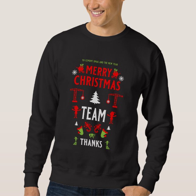 Sweatshirt Construction de construction Noël laid (Devant)