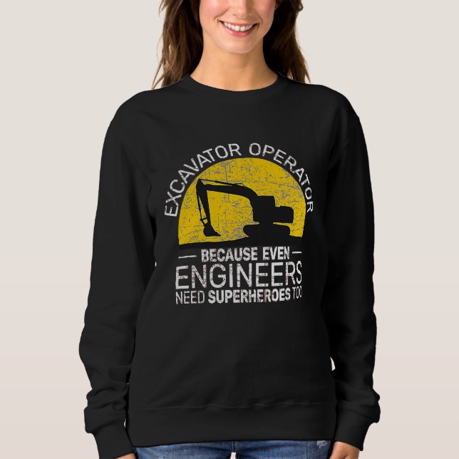 Sweatshirt construction equipment men kids heavy equipment op (Devant)