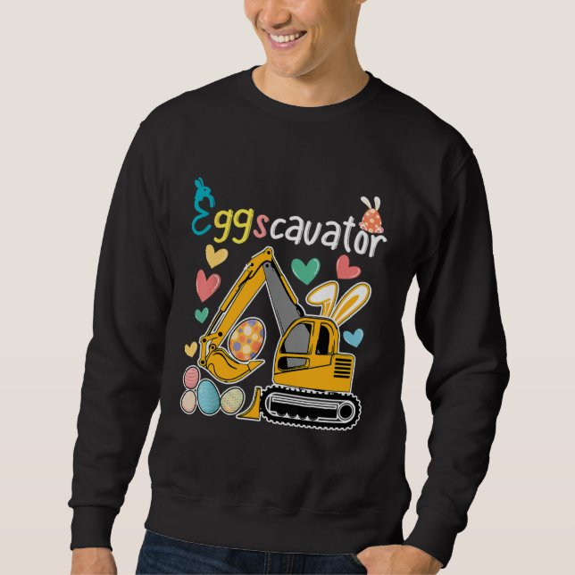 Sweatshirt Construction Excavator Easter Day Egg Hunt for Boy (Devant)