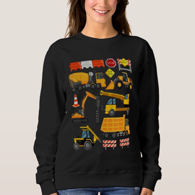 Sweatshirt Construction Payloader Tractor Dumptuck Constructi (Devant)
