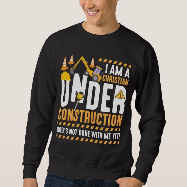 Sweatshirt Construire chrétienne Dieu Foi Religion Christ (Devant)
