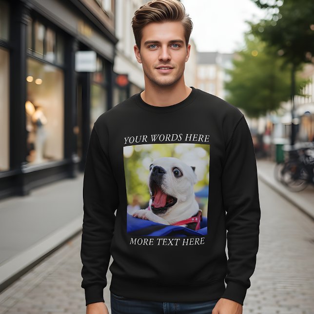 Sweatshirt Construisez Votre Propre Photo et Texte (Créateur téléchargé)