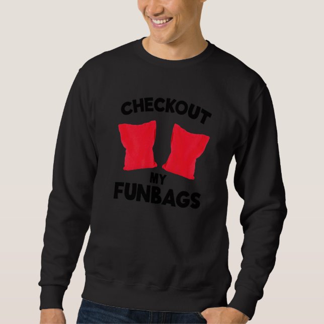 Sweatshirt Consultez Mon Sac amusant d'équipe de Cornhole Bea (Devant)