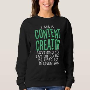 Sweatshirt Contenu Créateur Inspiration Influenceur Vlogger P