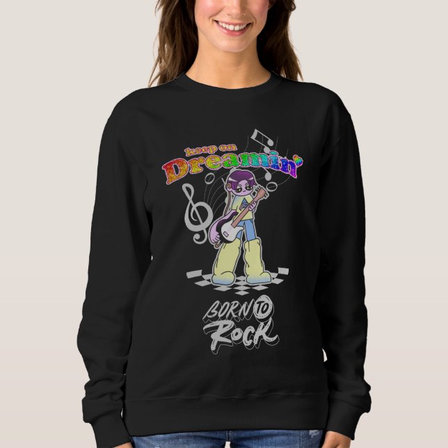 Sweatshirt Continuez à Rêver Guitariste Anime Y2K  (Devant)
