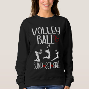 Sweatshirt Contre Attaque et Smash de Volleyball avec Silhoue