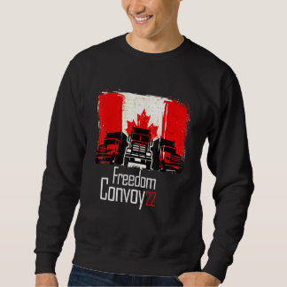 Sweatshirt Convoi canadien pour la liberté 2022 Flagge Der Ka