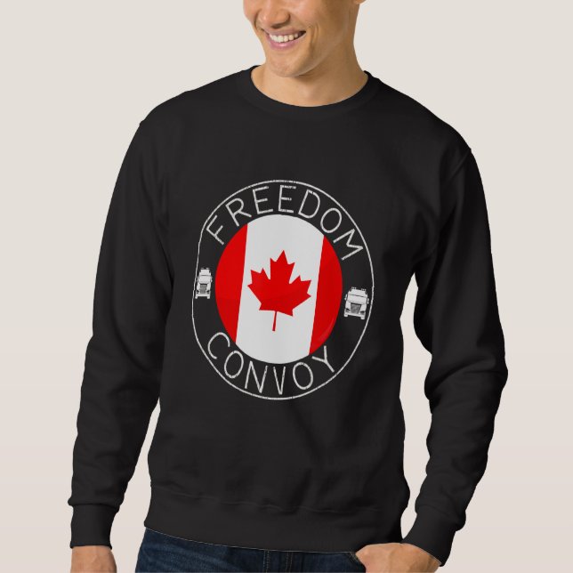 Sweatshirt Convoi pour la liberté du drapeau du Canada 2022 T (Devant)