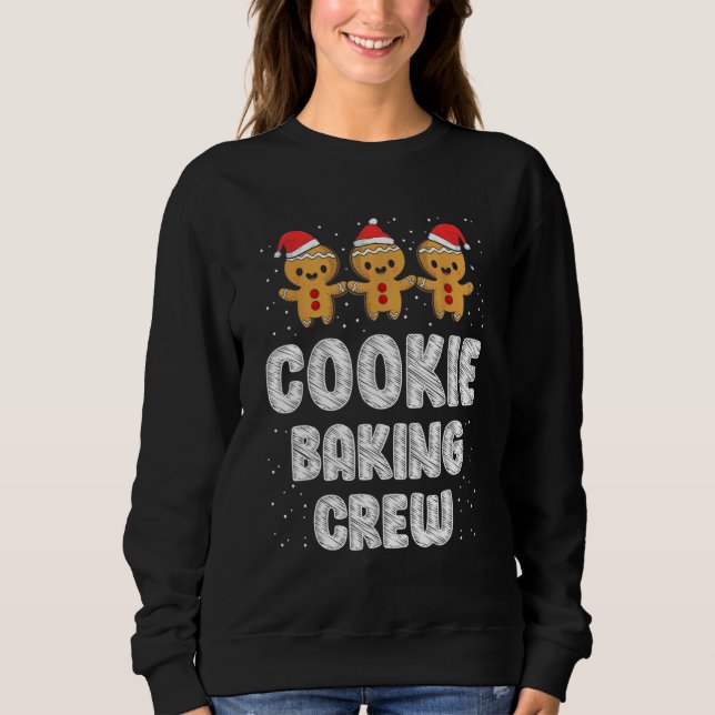 Sweatshirt Cookie Baking Crew Noël Famille Gingerpain Te (Devant)