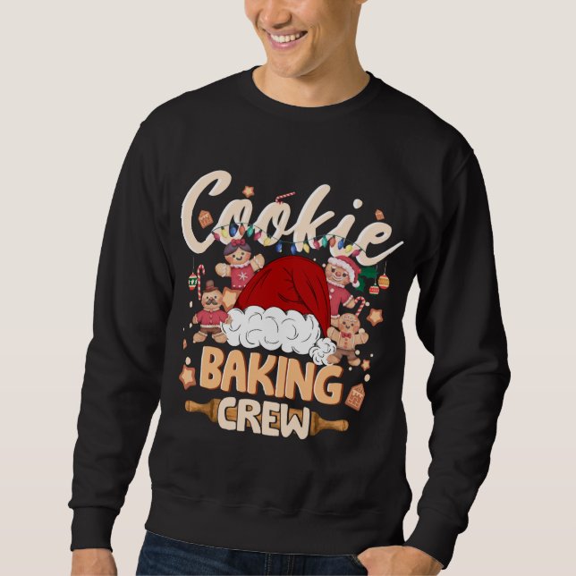 Sweatshirt Cookie Baking Crew Noël Père Noël Gingerbread Xma (Devant)
