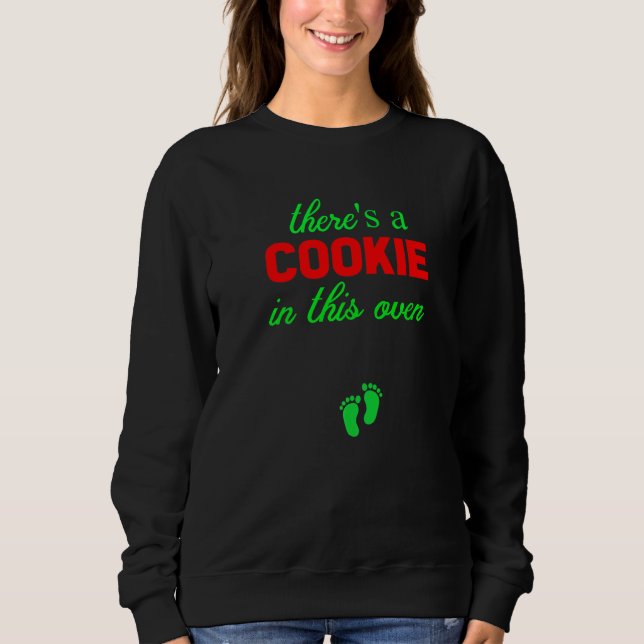 Sweatshirt Cookie Dans Ce Four Noël Grossesse Annonce (Devant)