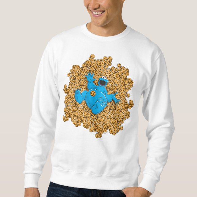 Sweatshirt Cookie Monster et cookies vintage (Devant)
