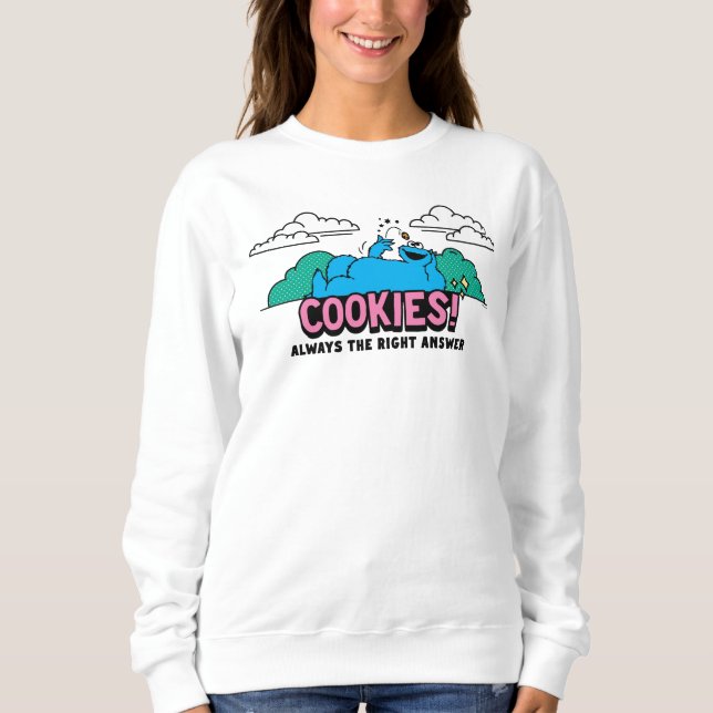 Sweatshirt Cookie Monster | Les cookies sont toujours la bonn (Devant)
