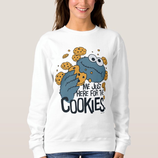 Sweatshirt Cookie Monster | Me Just Here pour les cookies (Devant)