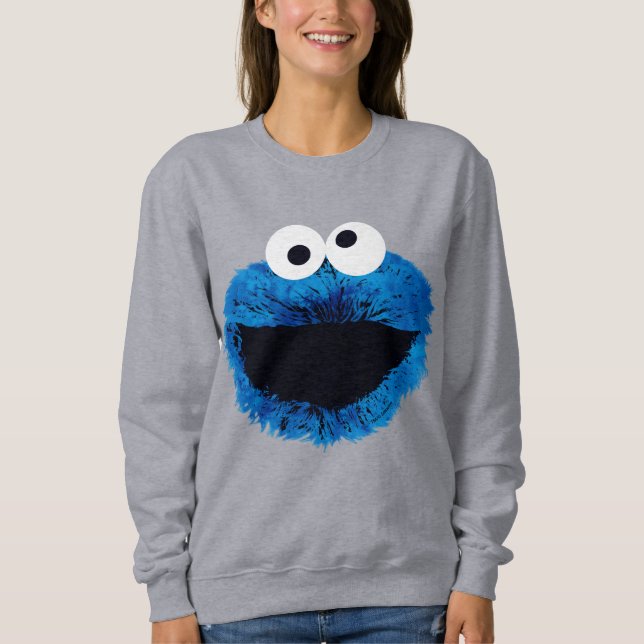 Sweatshirt Cookie Monster | Tendance de l'aquarelle (Devant)