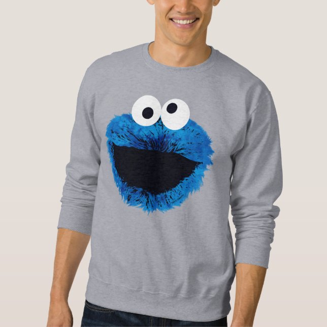 Sweatshirt Cookie Monster | Tendance de l'aquarelle (Devant)