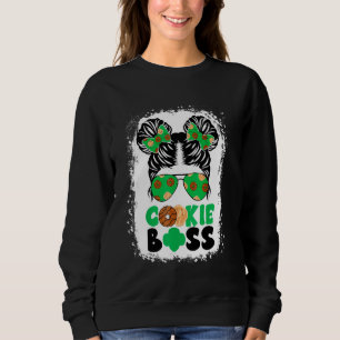 Sweatshirt Cookies scout Boss Messy Bun Cookies Maman Filles 