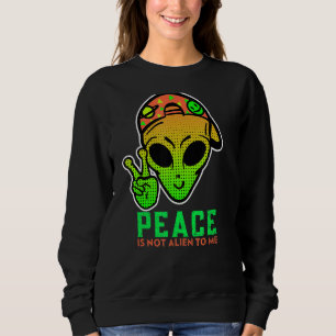 Sweatshirt Cool Alien de la paix Cute Ufo Anniversaire