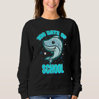 Sweatshirt Cool And Smart Shark For 100 Days Of School