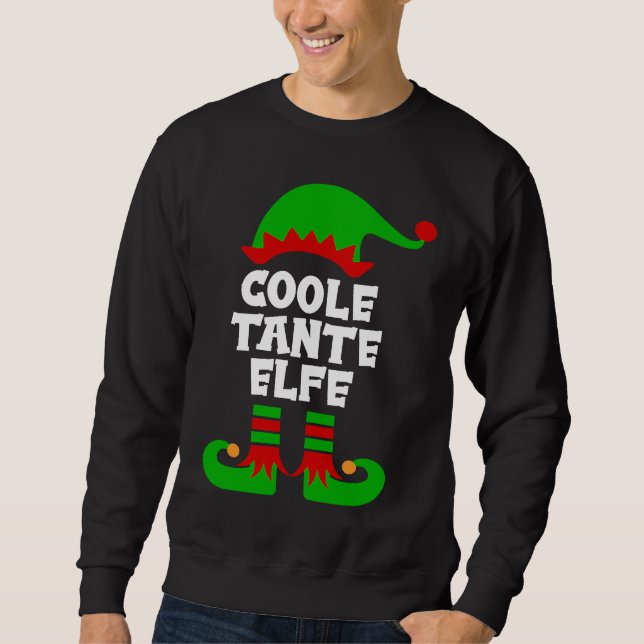 Sweatshirt Cool aunt elf partner look family outfit Christmas (Devant)