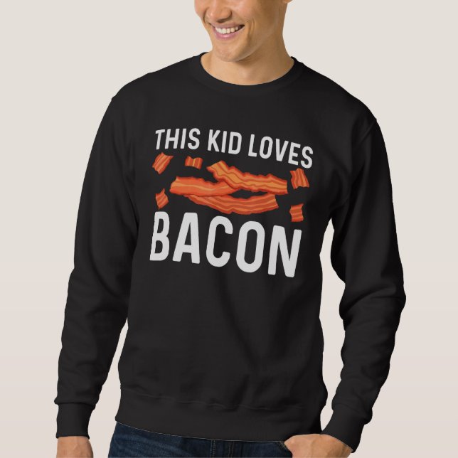 Sweatshirt Cool Bacon Art Pour Enfants Garçons Porc Bande de  (Devant)