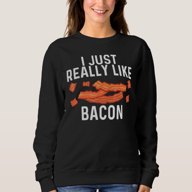 Sweatshirt Cool Bacon Art Pour Hommes Femmes Porc Bande De Po (Devant)