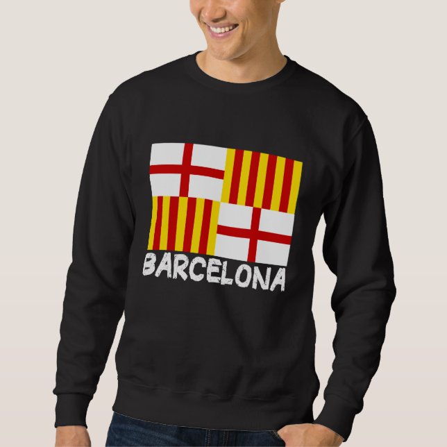 Sweatshirt Cool Barcelona Flag (Devant)