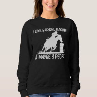 Sweatshirt Cool Barrel Racing Art Pour Hommes Femmes Horsebac