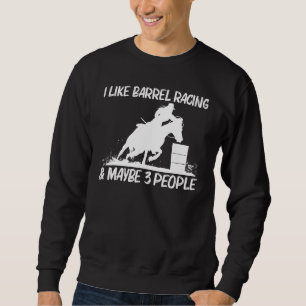 Sweatshirt Cool Barrel Racing Art Pour Hommes Femmes Horsebac