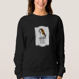 Sweatshirt Cool Basset Hound chien et lunettes de soleil (tri