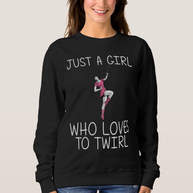 Sweatshirt Cool Baton Twirling For Girls Kids Twirler Majoret (Devant)