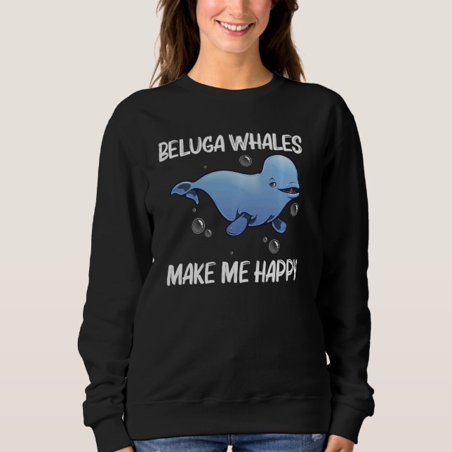 Sweatshirt Cool Beluga Whale For Men Women Orca Whales Save T (Devant)