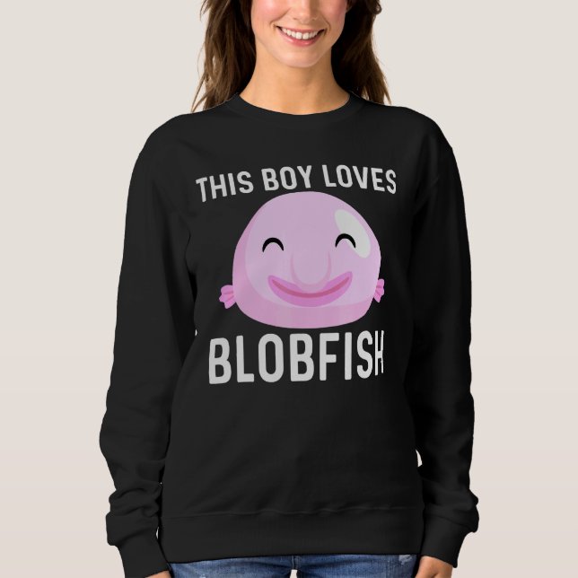 Sweatshirt Cool Blobfish Conception Pour Enfants Pêcheurs Poi (Devant)