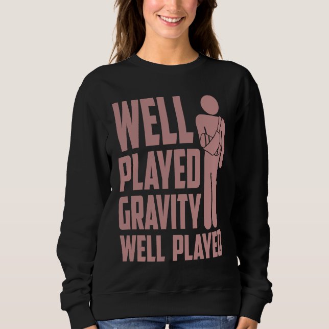 Sweatshirt Cool Broken Arm  For Kids  Gravity Gag Broke Bone (Devant)