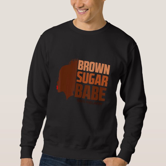 Sweatshirt Cool Brown sucre Babe Noir Africain Histo (Devant)