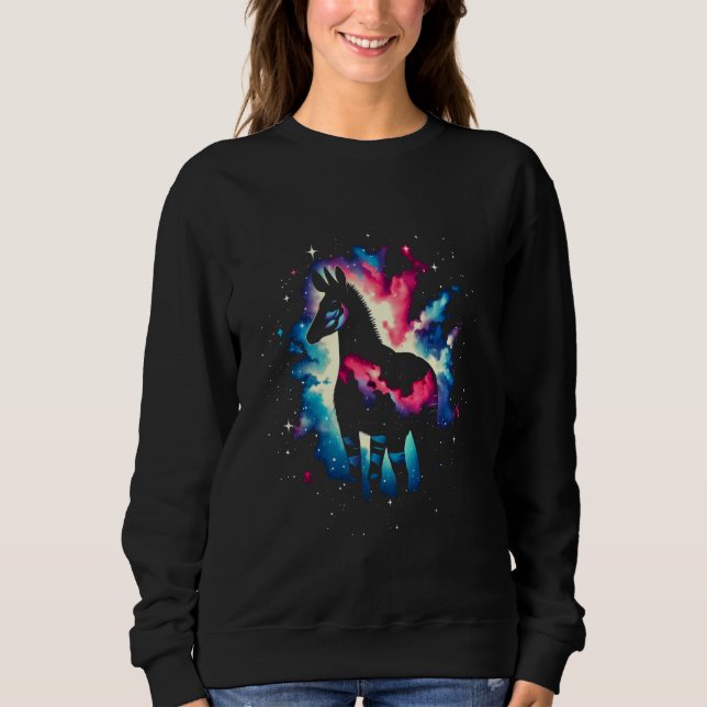 Sweatshirt Cool Cosmic Okapi Galaxy Graphic Space Art (Devant)