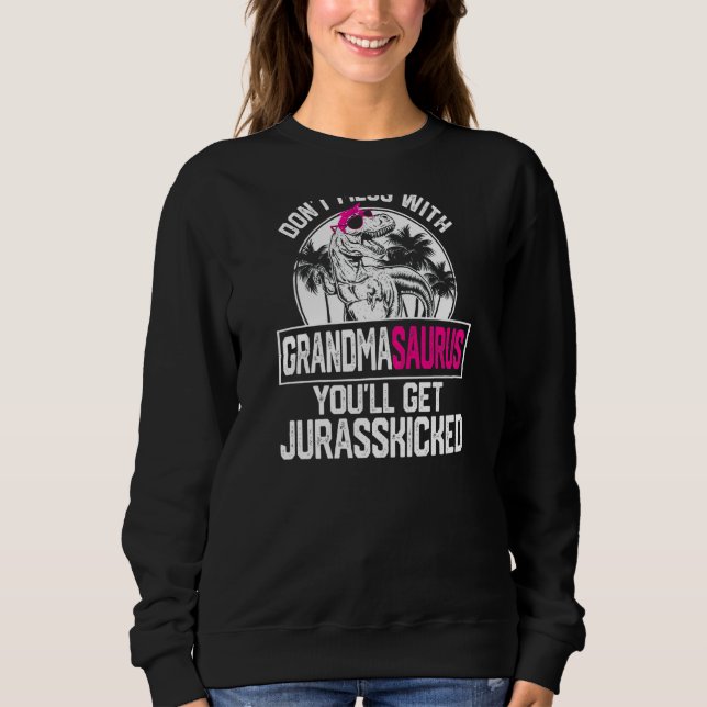 Sweatshirt Cool de femmes Grandmasaurus Dinosaur Rex Mère mig (Devant)