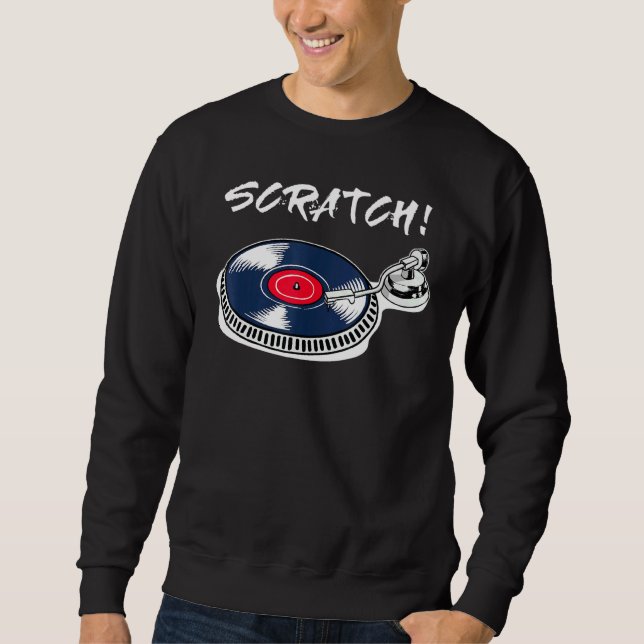 Sweatshirt Cool Dj Deejay Scratch Mc Disco Musique Hip hop Be (Devant)
