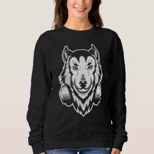 Sweatshirt Cool Dj Wolf 80s Tourne-disque Discjockey