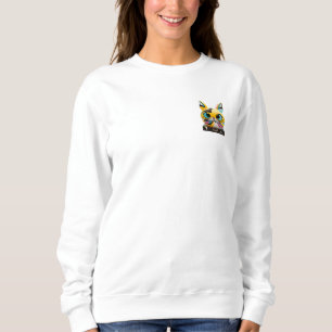 Sweatshirt Cool drôle chatte monstre alien