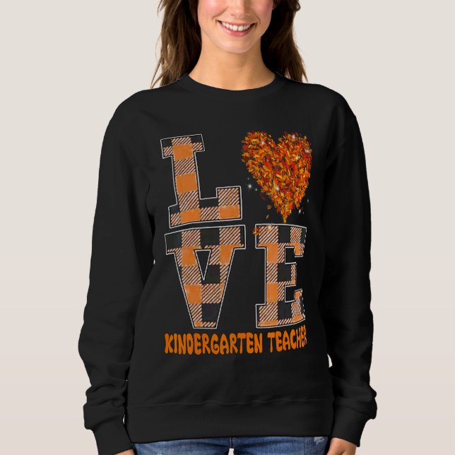 Sweatshirt Cool Fall Paraeducator Cute Fall Teacher Kinderart (Devant)