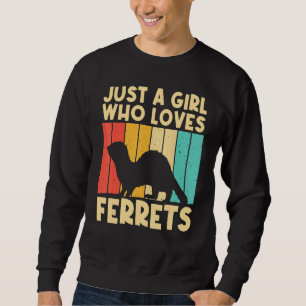 Sweatshirt Cool Ferret Pour Filles Femmes Ferret Animal de co