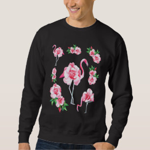 Sweatshirt Cool Floral été rose Flamant rose nouveauté Graphi