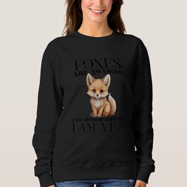 Sweatshirt Cool Fox Design For Men Women Kids Wildlife Animal (Devant)