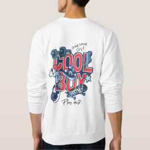 Sweatshirt Cool Garçon Avec Icônes De Hobby Élégantes