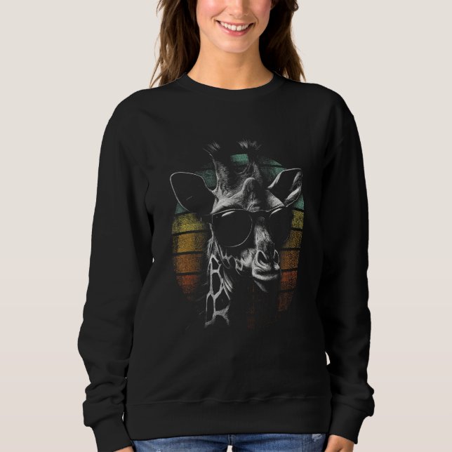 Sweatshirt Cool giraffe Africa Savannah Safari Giraffe motif  (Devant)