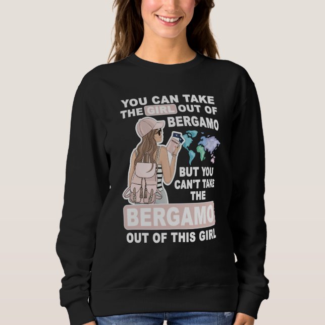 Sweatshirt Cool Girl from Bergamo City Proud Bergamo Girl (Devant)