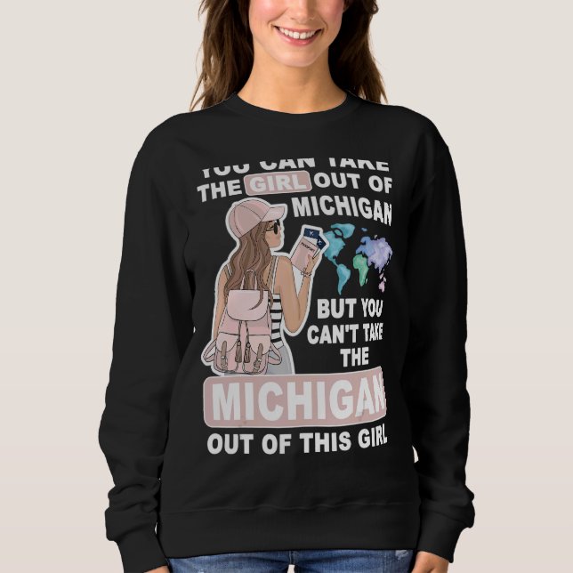 Sweatshirt Cool Girl from Michigan  Proud Michigan Girl (Devant)