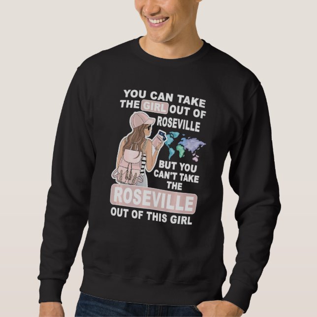 Sweatshirt Cool Girl from Roseville City  Proud Roseville Gir (Devant)